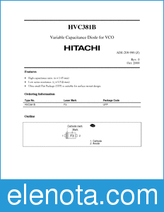 Hitachi HVC381B datasheet