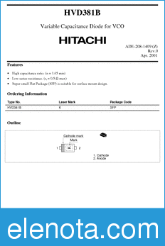Hitachi HVD381B datasheet