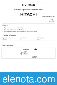 Hitachi HVD385B datasheet