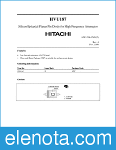 Hitachi HVU187 datasheet