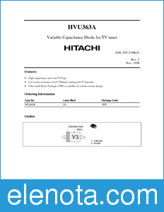 Hitachi HVU363A datasheet