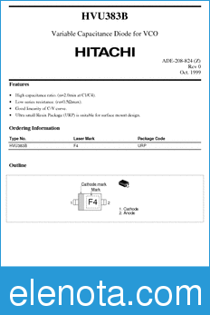 Hitachi HVU383B datasheet