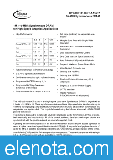 Infineon HYB39S16320TQ-6 datasheet