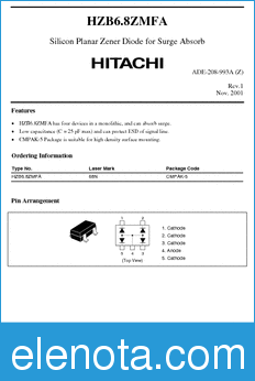 Hitachi HZB6.8ZMFA datasheet