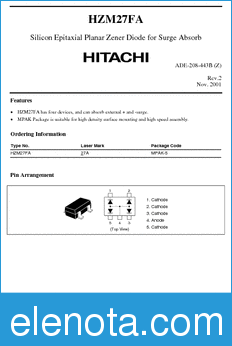 Hitachi HZM27FA datasheet