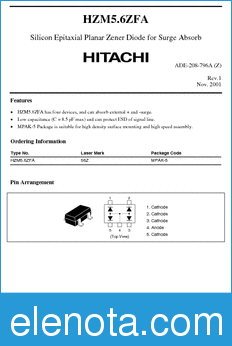Hitachi HZM5.6ZFA datasheet