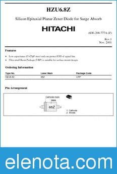 Hitachi HZU6.8Z datasheet
