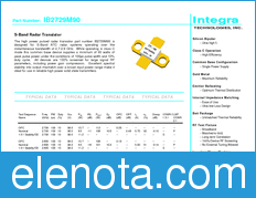 INTEGRA TECHNOLOGIES IB2729M90 datasheet