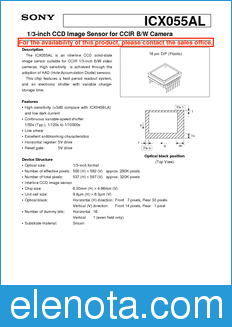 Sony Semiconductor ICX055AL datasheet