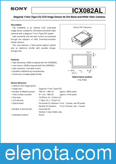 Sony Semiconductor ICX082AL datasheet