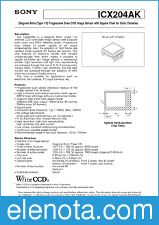 Sony Semiconductor ICX204AK datasheet