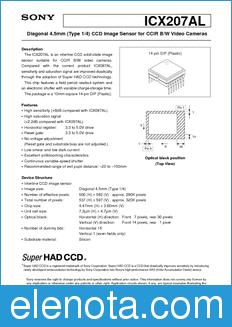 Sony Semiconductor ICX207AL datasheet