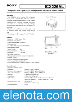Sony Semiconductor ICX226AL datasheet