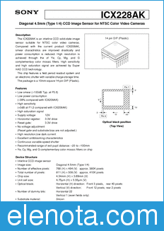 Sony Semiconductor ICX228AK datasheet
