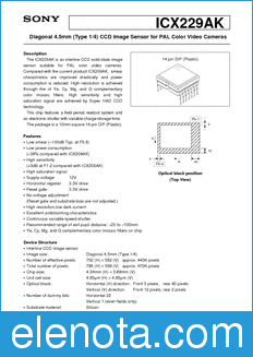 Sony Semiconductor ICX229AK datasheet