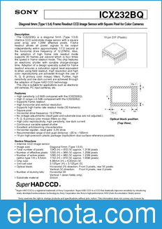 Sony Semiconductor ICX232BQ datasheet