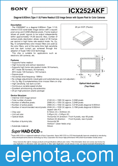 Sony Semiconductor ICX252AKF datasheet