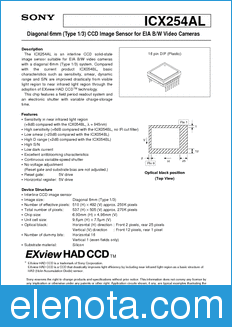 Sony Semiconductor ICX254AL datasheet