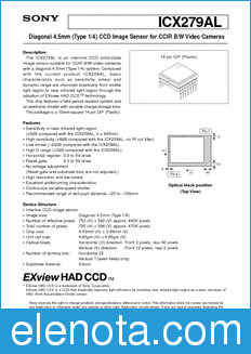 Sony Semiconductor ICX279AL datasheet
