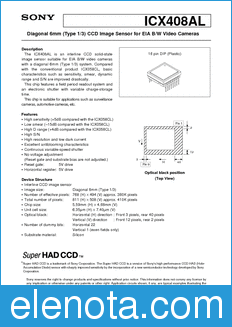 Sony Semiconductor ICX408AL datasheet