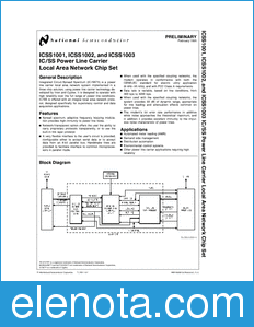 National Semiconductor IC/SS datasheet