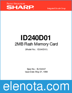 Sharp ID240D01 datasheet