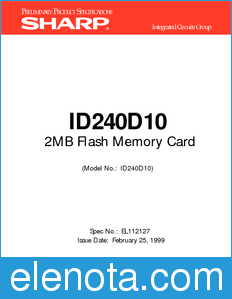 Sharp ID240D10 datasheet