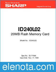 Sharp ID240L02 datasheet