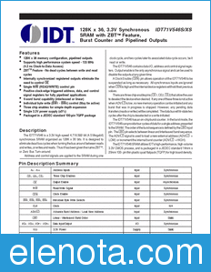 IDT IDT71V546S datasheet