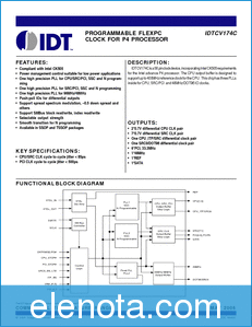 Integrated Device Technology IDTCV174CPVG datasheet