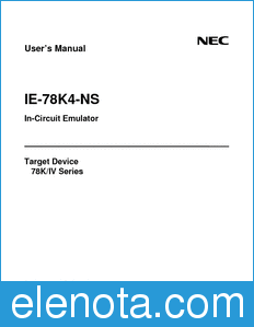 NEC IE-78K4-NS datasheet