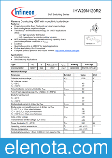 Infineon IHW20N120R2 datasheet