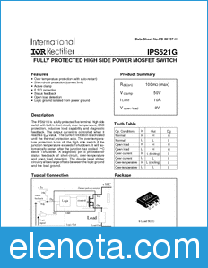 International Rectifier IPS521G datasheet