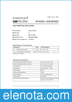 International Rectifier IR150DG..HCB datasheet