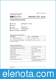 International Rectifier IR207DM..CCB datasheet