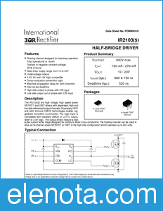 International Rectifier IR2103(S) datasheet