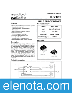 International Rectifier IR2105 datasheet