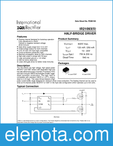 International Rectifier IR21093(S) datasheet