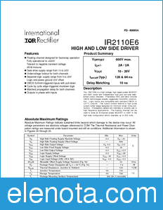 International Rectifier IR2110E6 datasheet