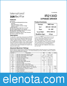 International Rectifier IR2130D datasheet