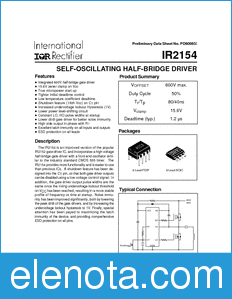 International Rectifier IR2154 datasheet