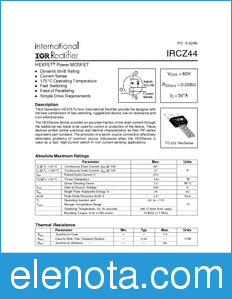 International Rectifier IRCZ44 datasheet