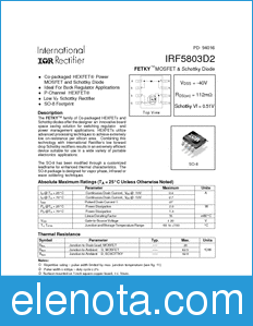 International Rectifier IRF5803D2 datasheet