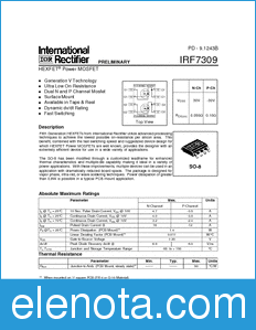 International Rectifier IRF7309 datasheet