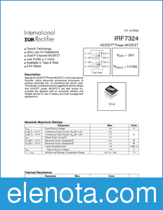 International Rectifier IRF7324 datasheet