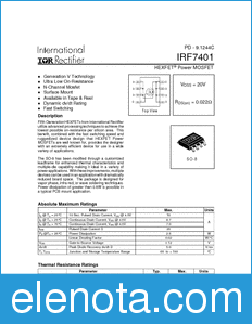 International Rectifier IRF7401 datasheet