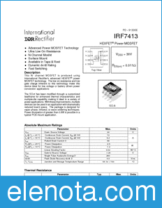 International Rectifier IRF7413 datasheet