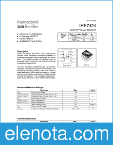 International Rectifier IRF7424 datasheet