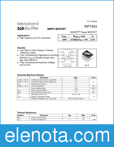 International Rectifier IRF7453 datasheet