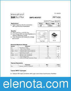 International Rectifier IRF7456 datasheet